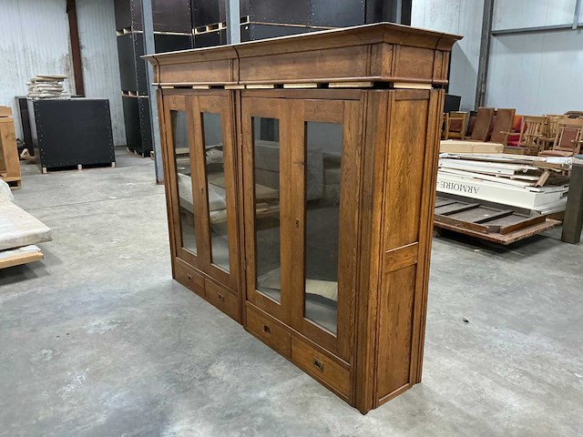 Eiken bovenkast of displaykast 172x228x50cm - afbeelding 1 van  5