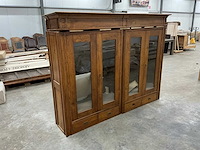 Eiken bovenkast of displaykast 172x228x50cm - afbeelding 3 van  5
