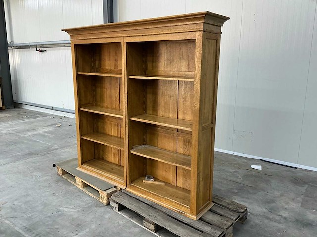 Eiken bovenkast of displaykast 176x190,5x39,5cm - afbeelding 1 van  5