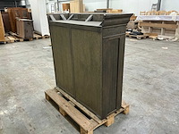 Eiken bovenkast, opbergkast 124,5x130x42,5cm - afbeelding 4 van  6