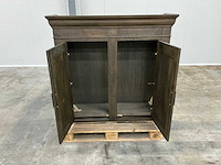 Eiken bovenkast, opbergkast 124,5x130x42,5cm - afbeelding 6 van  6