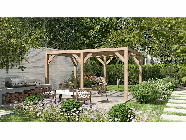 Eiken buitenkamer 3,5x4 - afbeelding 1 van  10