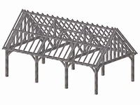 Eiken carport 5x9m - afbeelding 11 van  17