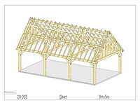 Eiken carport 5x9m - afbeelding 13 van  17