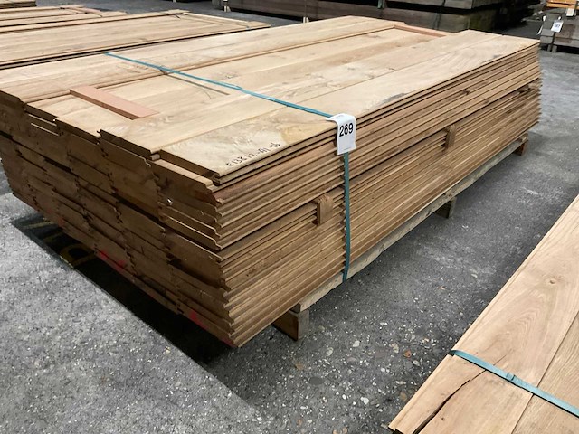 Eiken dakbeschot 20x160 mm (100x) - afbeelding 1 van  5