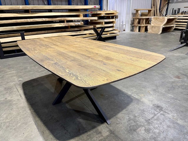 Eiken deens ovaal eetkamertafel 220 cm - afbeelding 3 van  5
