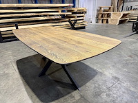 Eiken deens ovaal eetkamertafel 220 cm - afbeelding 3 van  5