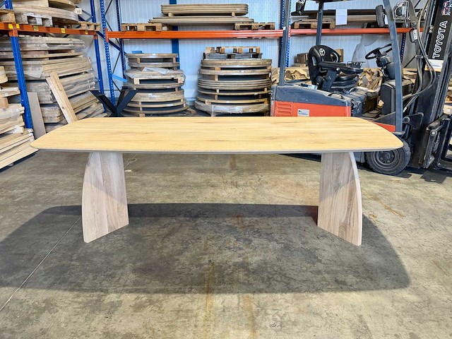 Eiken deens ovaal eetkamertafel 240 cm - afbeelding 3 van  5