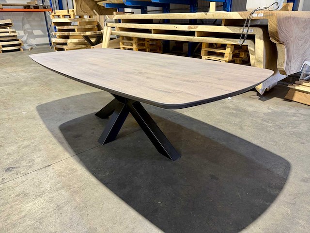 Eiken deens ovaal eetkamertafel 260 cm - afbeelding 3 van  5