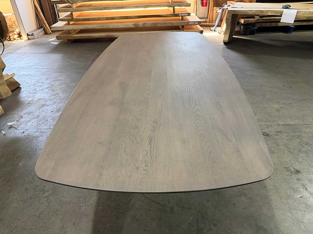 Eiken deens ovaal eetkamertafel 260 cm - afbeelding 4 van  5