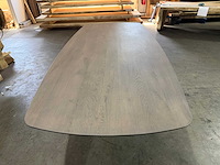 Eiken deens ovaal eetkamertafel 260 cm - afbeelding 4 van  5