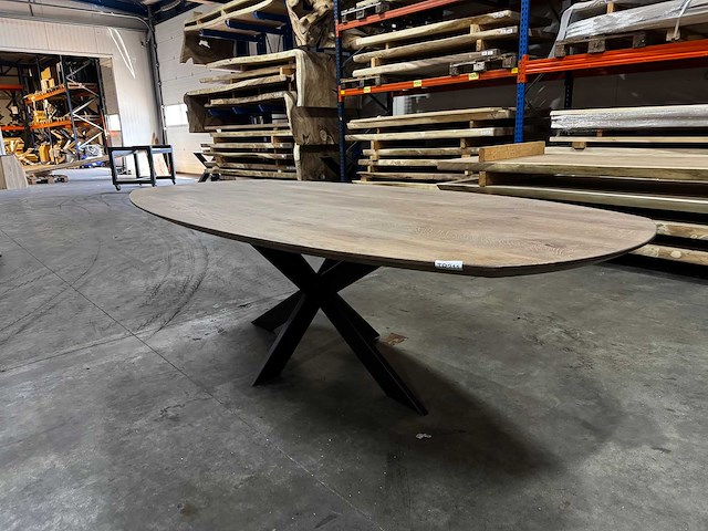 Eiken deens ovaal tafel 260 cm - afbeelding 3 van  3