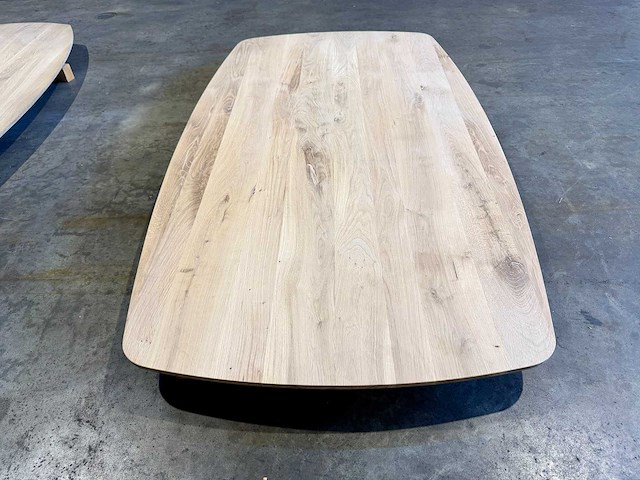 Eiken deens ovaal tafelblad 180 cm. - afbeelding 2 van  3