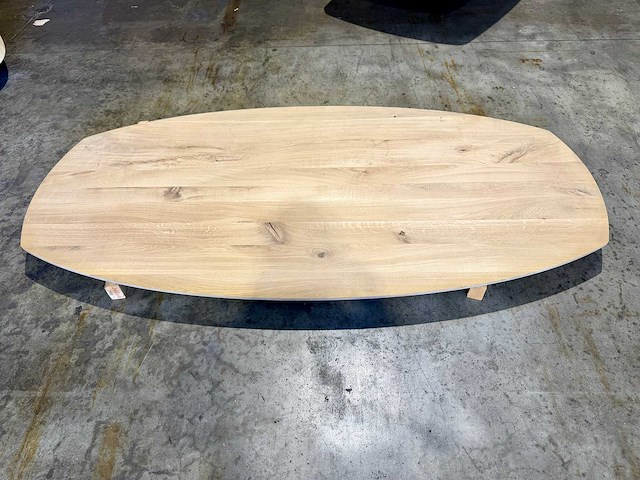 Eiken deens ovaal tafelblad 200 cm. - afbeelding 1 van  3