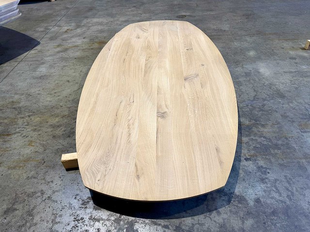 Eiken deens ovaal tafelblad 200 cm. - afbeelding 2 van  3