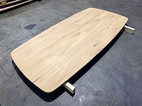 Eiken deens ovaal tafelblad 220 cm. - afbeelding 1 van  3