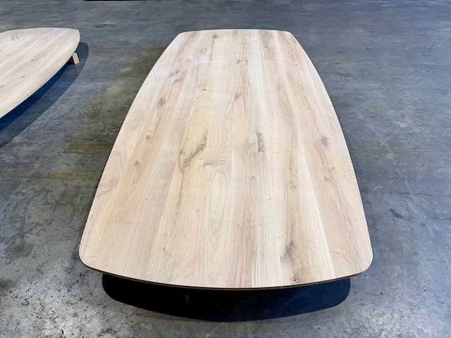 Eiken deens ovaal tafelblad 220 cm. - afbeelding 2 van  3