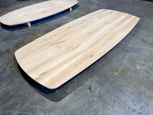 Eiken deens ovaal tafelblad 220 cm. - afbeelding 3 van  3