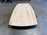 Eiken deens ovaal tafelblad 240 cm. - afbeelding 2 van  3