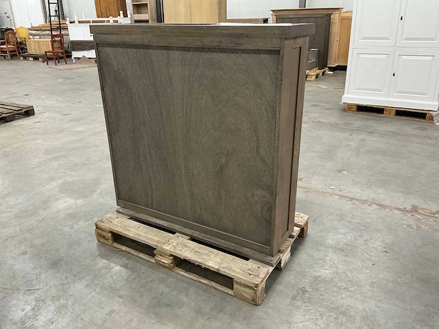 Eiken displaykast 120,5x124,5x35,5cm - afbeelding 4 van  7