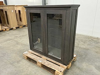Eiken displaykast 120,5x125x38,5cm - afbeelding 1 van  3
