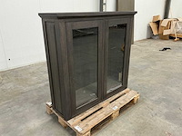 Eiken displaykast 120,5x125x38,5cm - afbeelding 2 van  3