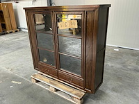 Eiken displaykast 134x154x40cm - afbeelding 1 van  6