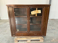 Eiken displaykast 134x154x40cm - afbeelding 2 van  6
