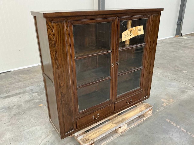 Eiken displaykast 134x154x40cm - afbeelding 3 van  6