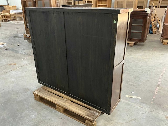 Eiken displaykast 134x154x40cm - afbeelding 4 van  6
