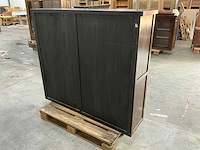Eiken displaykast 134x154x40cm - afbeelding 4 van  6