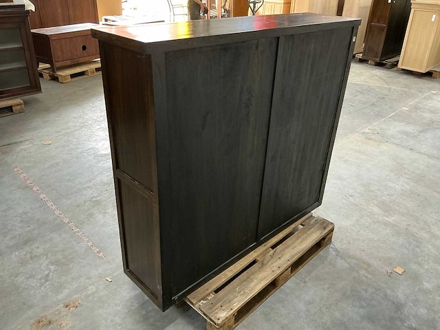 Eiken displaykast 134x154x40cm - afbeelding 5 van  6