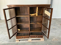 Eiken displaykast 134x154x40cm - afbeelding 6 van  6