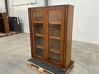 Eiken displaykast 156,5x121,5x36,5cm - afbeelding 1 van  6