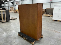 Eiken displaykast 156,5x121,5x36,5cm - afbeelding 4 van  6