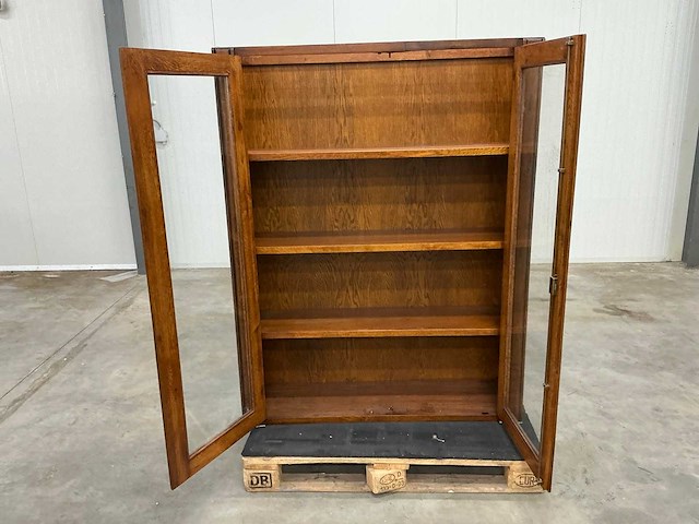 Eiken displaykast 156,5x121,5x36,5cm - afbeelding 6 van  6