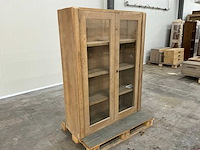 Eiken displaykast 156x121x36,5cm - afbeelding 2 van  3