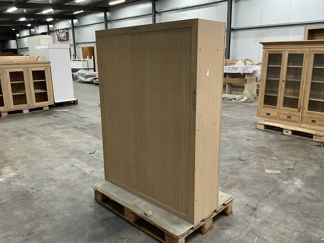Eiken displaykast of bovenkast 156x121,5x36,5cm - afbeelding 4 van  6