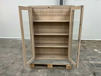 Eiken displaykast of bovenkast 156x121,5x36,5cm - afbeelding 6 van  6