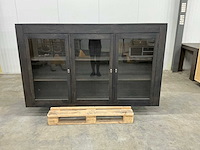 Eiken displaykast of dressoir 120x200,5x40cm - afbeelding 1 van  2