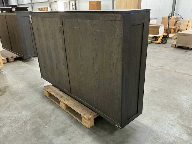 Eiken displaykast of dressoir 120x200,5x40cm - afbeelding 2 van  2