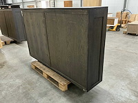 Eiken displaykast of dressoir 120x200,5x40cm - afbeelding 2 van  2