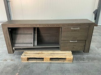 Eiken dressoir kast 78x205x44cm - afbeelding 2 van  6