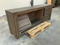 Eiken dressoir kast 78x205x44cm - afbeelding 3 van  6
