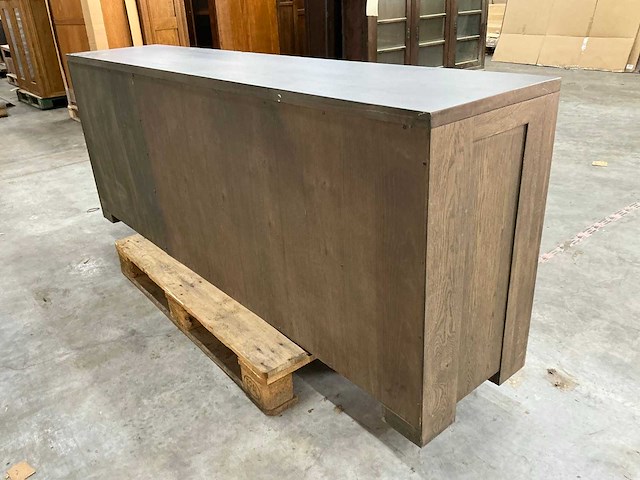 Eiken dressoir kast 78x205x44cm - afbeelding 4 van  6