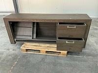 Eiken dressoir kast 78x205x44cm - afbeelding 6 van  6