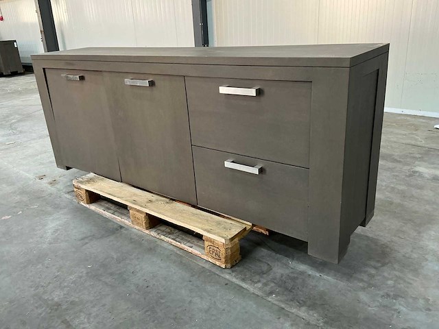 Eiken dressoir kast 78x205x44cm - afbeelding 1 van  7