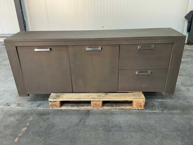 Eiken dressoir kast 78x205x44cm - afbeelding 2 van  7
