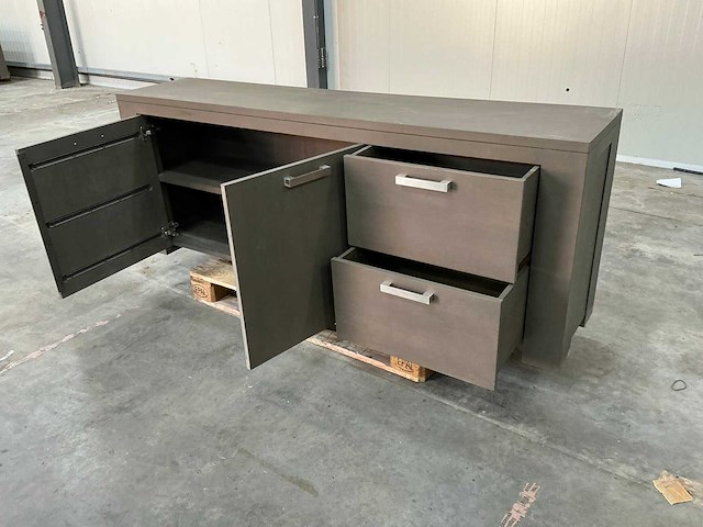 Eiken dressoir kast 78x205x44cm - afbeelding 7 van  7