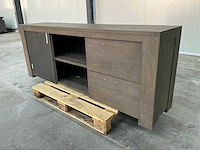 Eiken dressoir kast 78x205x44cm
